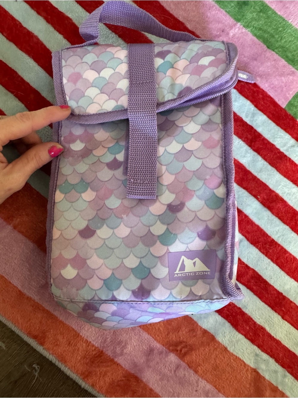 Arctic Zone Kids Lavender Mermaid-Scale Lunch Bag